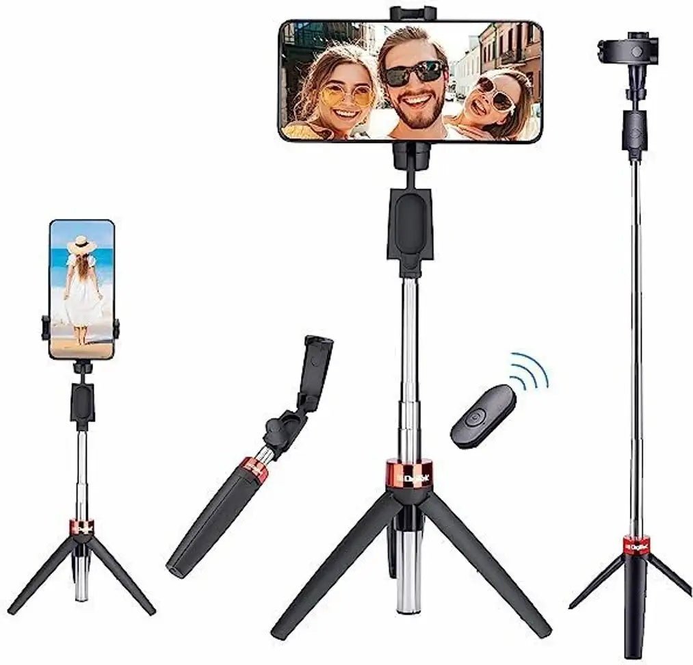 XITARA 3-in-1 Selfie Stick Tripod with Wireless Bluetooth Remote | Extendable Mobile Stand | Portable Tripod for Reels, Vlogging & Photography
