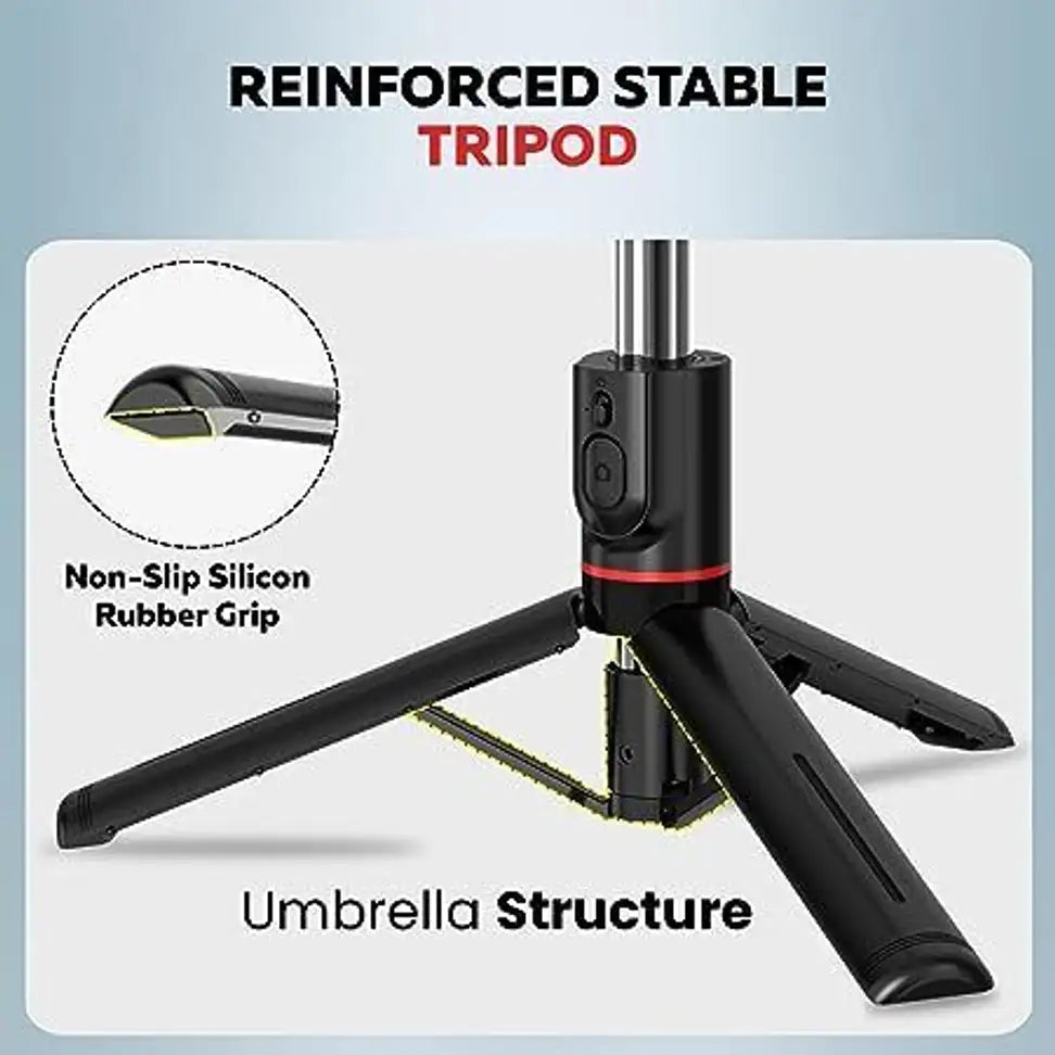 XITARA 3-in-1 Selfie Stick Tripod with Wireless Bluetooth Remote | Extendable Mobile Stand | Portable Tripod for Reels, Vlogging & Photography