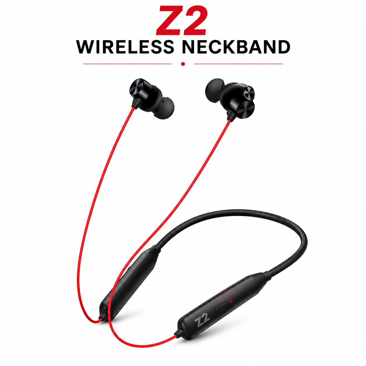 Z2 Wireless Bluetooth Neckband Earphones | Deep Bass | 12 Hours Battery Backup | Magnetic Earbuds