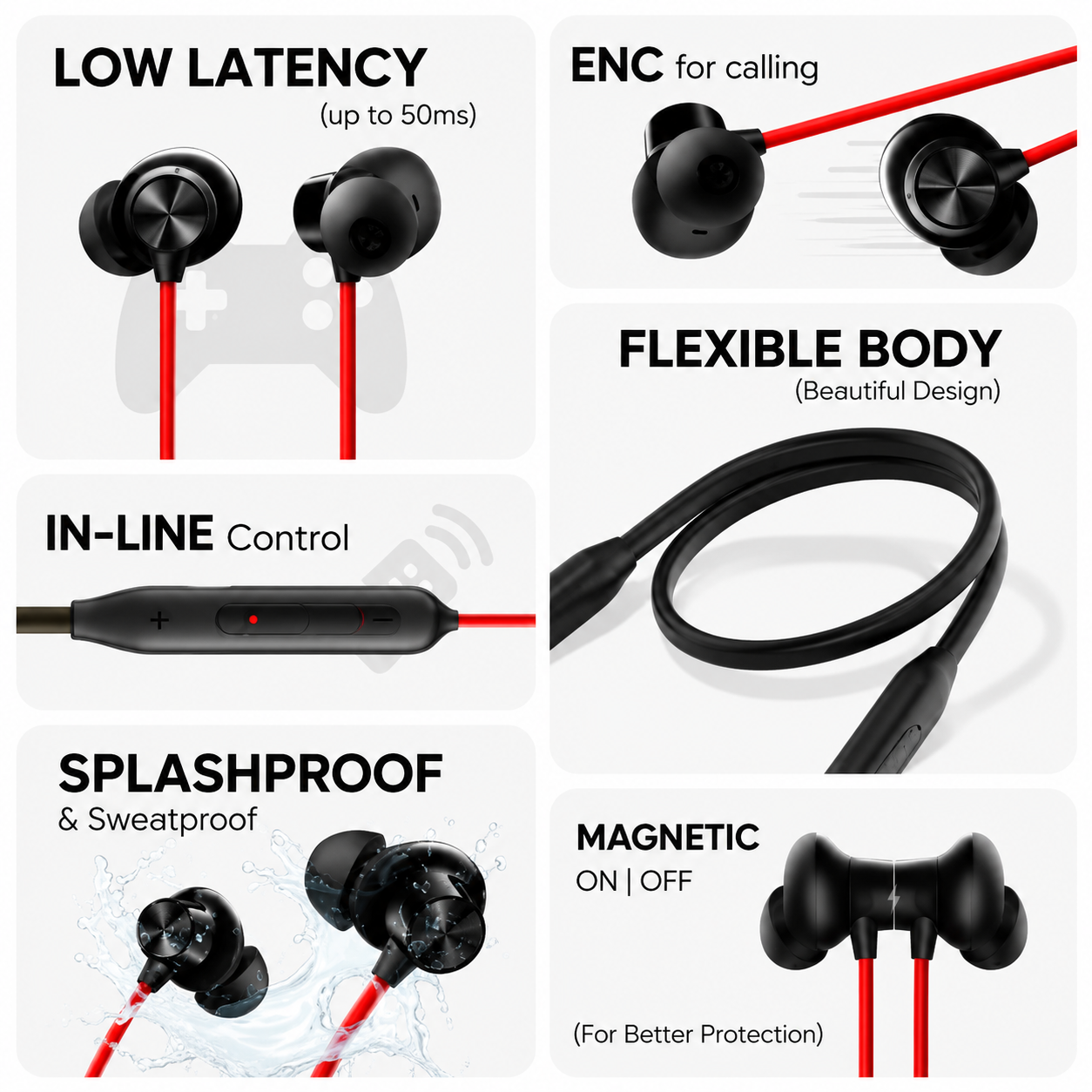 Z2 Wireless Bluetooth Neckband Earphones | Deep Bass | 12 Hours Battery Backup | Magnetic Earbuds
