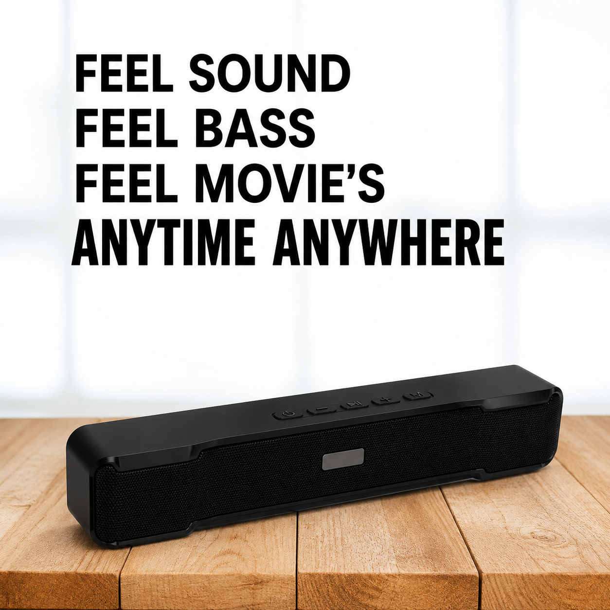 FRONY 15W Bluetooth Soundbar Speaker | 2400mAh Battery | Wireless Bluetooth 5.0 | LED Display | Deep Bass | USB/TF/AUX Support