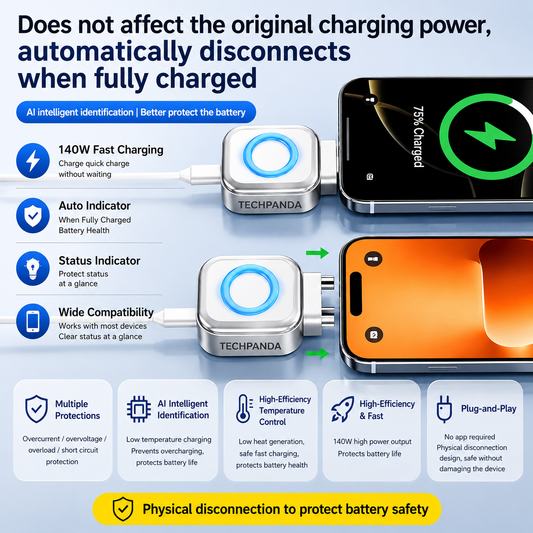 140W Smart Fast Charging USB Adapter | Auto Power Cut-Off | Universal Mobile & Tablet Charger | Battery Protection Technology