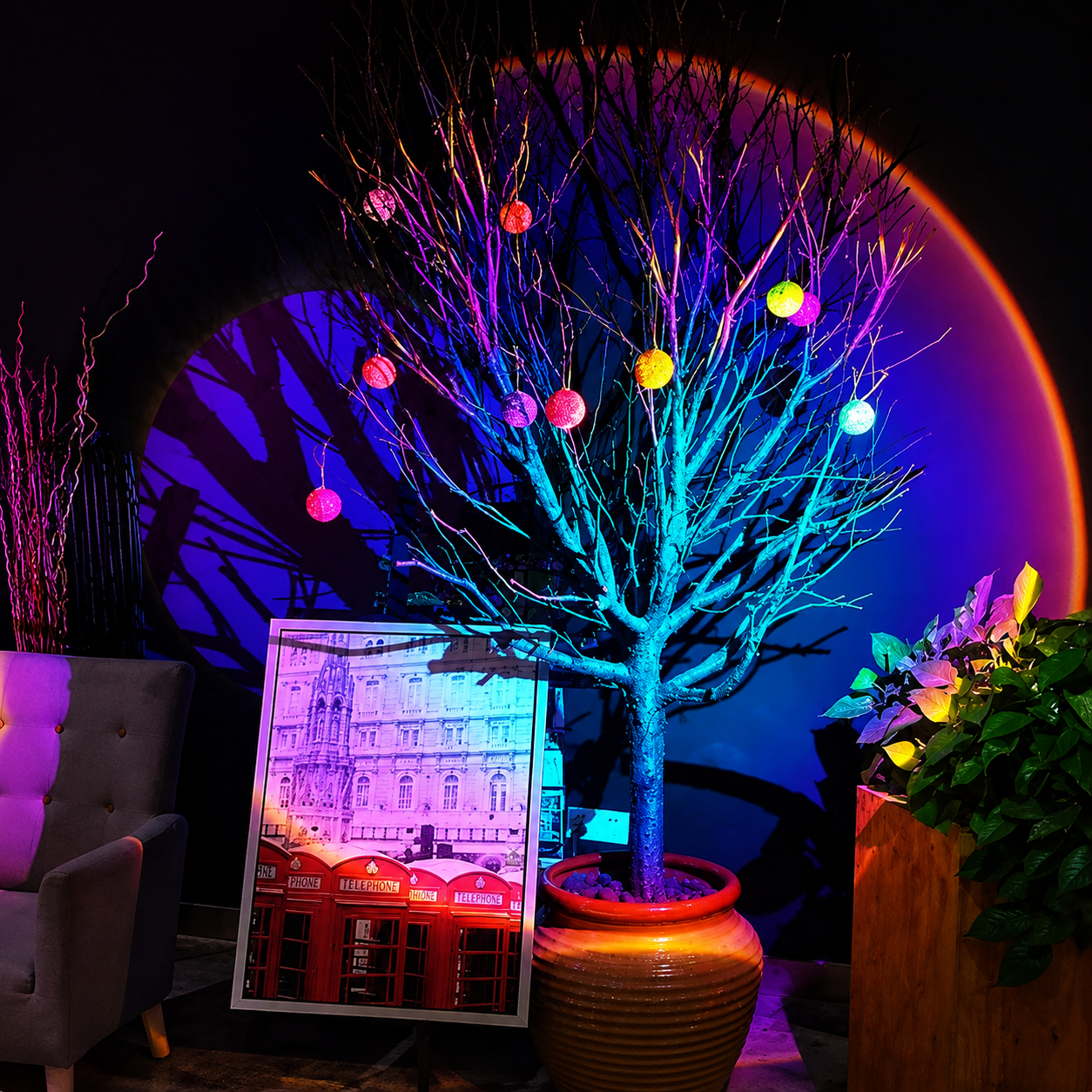 4-in-1 Sunset Projection Lamp | RGB Mood Light | Romantic Room Decor &amp; Photography Lighting Lamp
