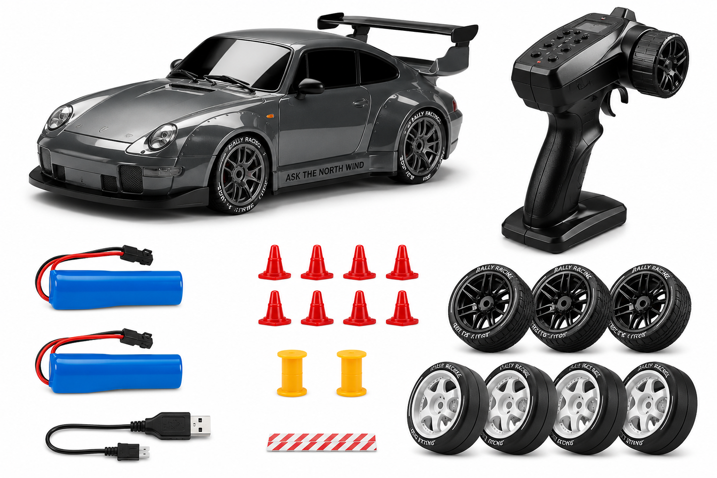 1:24 RC Drift Car – 4WD Remote Control Racing Car | Rechargeable Battery | 2.4GHz High-Speed Drift Car